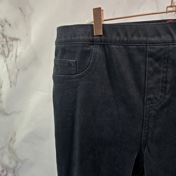 Spanx Leggings Womens XL Black Jeanish  Ankle Pants Crop High Rise Jeggings - Picture 2 of 12